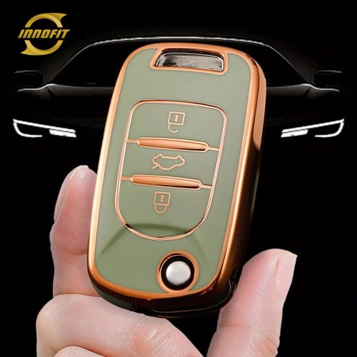 BAA1T1-Green-Gold Plating- Car Key Cover For BAOJUN