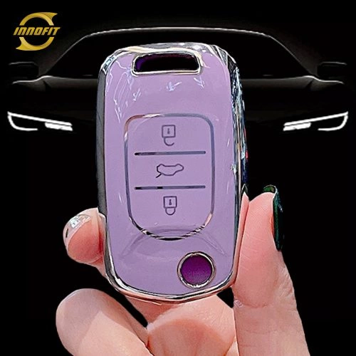 BAA1T1-Purple-Silver Plating- Car Key Cover For BAOJUN