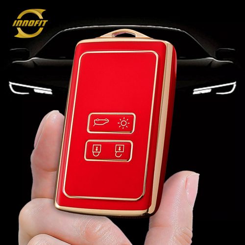 REA1T1-Red-Gold Plating- Car Key Cover For Renault