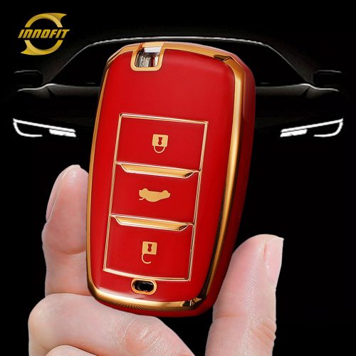CHA1T1-Red-Gold Plating- Car Key Cover For CHANGAN