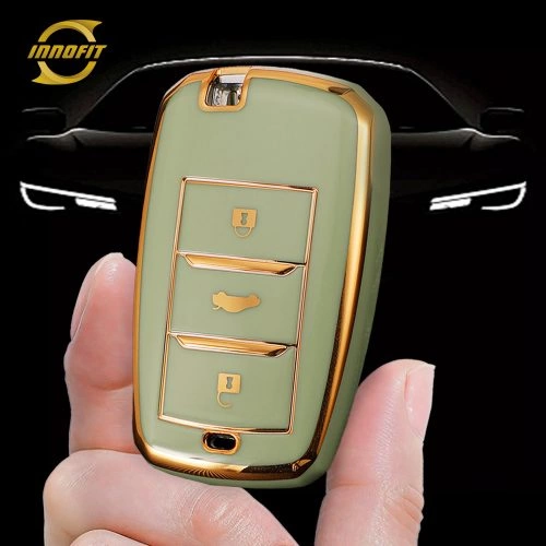 CHA1T1-Green-Gold Plating- Car Key Cover For CHANGAN