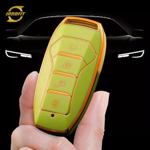 BYA1T1-Green-Gold Plating- Car Key Cover For BYD