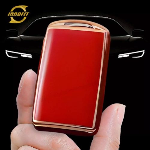 MAA1T1-Red-Gold Plating- Car Key Cover For Mazda