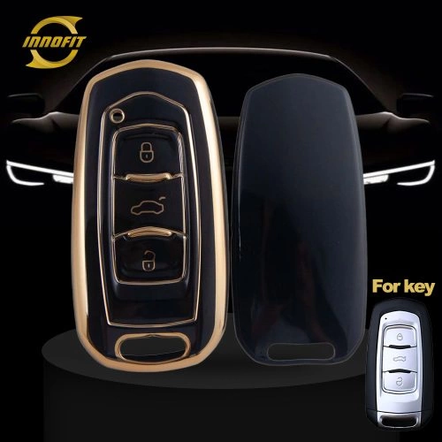 GEA1T1-Black-Gold Plating- Car Key Cover For Geely Auto
