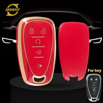 CEA3T1-Rosso-Placcatura oro- Coperchio per chiave auto per Chevrolet Holden