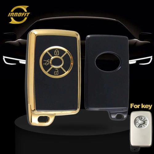 TOO1T1-Black-Gold Plating- Car Key Cover For Toyota