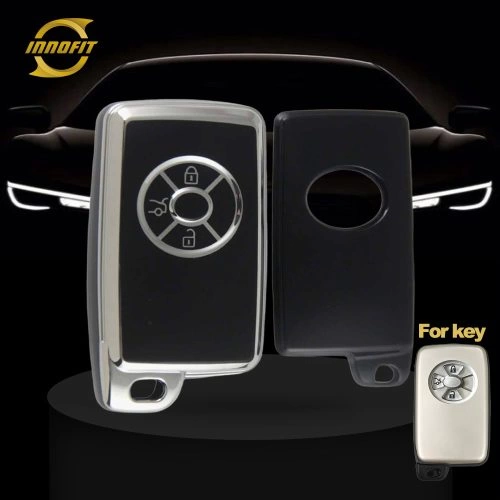 TOO1T1-Black-Silver Plating- Car Key Cover For Toyota
