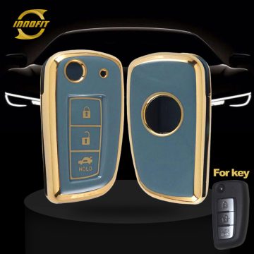 NIC1T1-Granny Grey-Gold Plating- Car Key Cover For Nissan