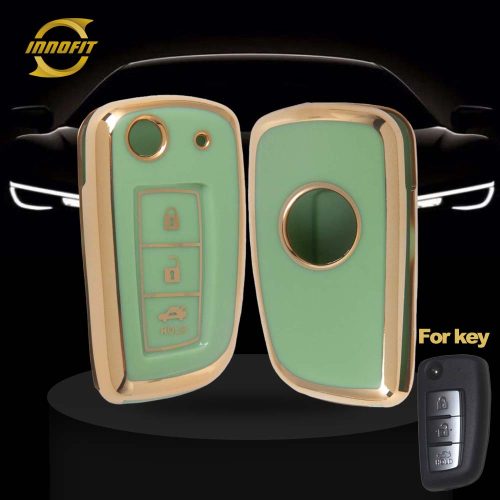 NIC1T1-Green-Gold Plating- Car Key Cover For Nissan