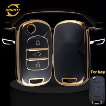 WUA1T1-Black-Gold Plating- Car Key Cover For Wuling BAOJUN Chevrolet