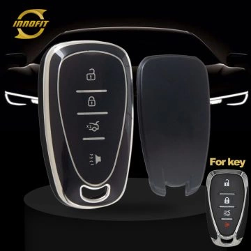 CEA2T1-Black-Silver Plating- Car Key Cover For Chevrolet Holden