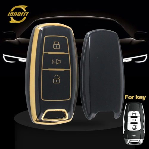 GRA1T1-Black-Gold Plating- Car Key Cover For Great Wall Motor