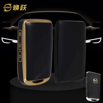 MAA1T1-Black-Gold Plating- Car Key Cover For Mazda