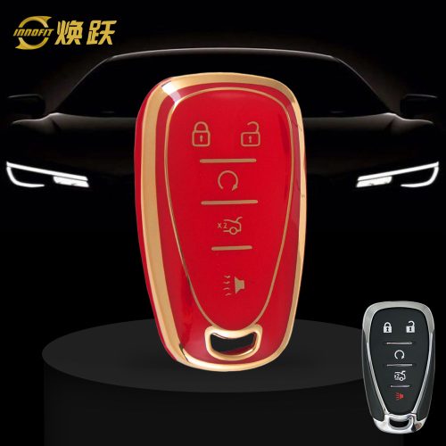 CEA3T1-Kırmızı-Altın Kaplama- Chevrolet Holden için Araba Anahtarı Kapağı