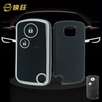 HOD2T1-Black-Silver Plating- Car Key Cover For Honda