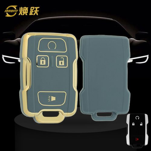 CEC1T1-Granny Grey-Gold Plating- Car Key Cover For Chevrolet