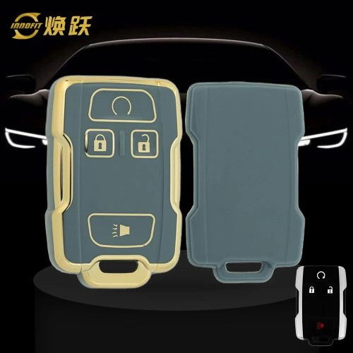 CEC1T1-Granny Grey-Gold Plating- Car Key Cover For Chevrolet