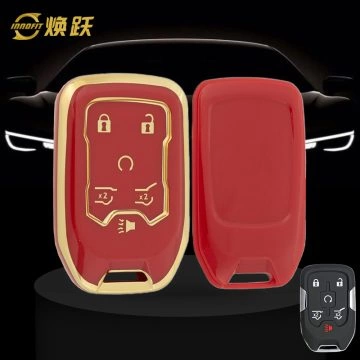CEB2T1-Red-Gold Plating- Car Key Cover For Chevrolet