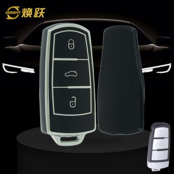 VOH1T1-Black-Silver Plating- Car Key Cover For Volkswagen