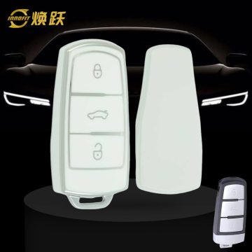 VOH1T1-White-Silver Plating- Car Key Cover For Volkswagen