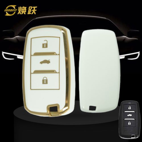 CHA1T1-White-Gold Plating- Car Key Cover For CHANGAN