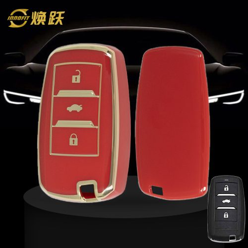 CHA1T1-Red-Gold Plating- Car Key Cover For CHANGAN