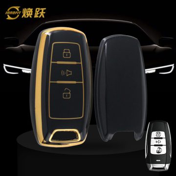 GRA1T1-Black-Gold Plating- Car Key Cover For Great Wall Motor