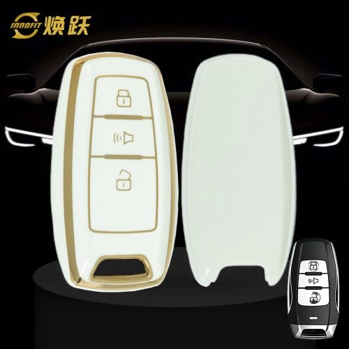 GRA1T1-White-Gold Plating- Car Key Cover For Great Wall Motor