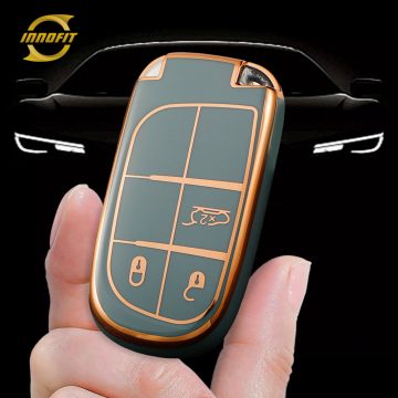 DOA1T1-Granny GreyGold-Plating- Car Key Cover For Dodge