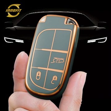 DOA1T1-Granny GreyGold-Plating- Car Key Cover For Dodge