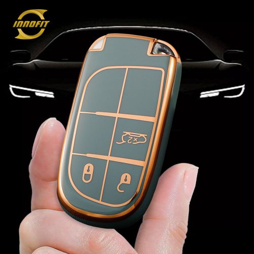 DOA1T1-Granny GreyGold-Plating- Car Key Cover For Dodge