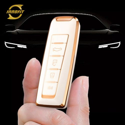 WYA1T1-White-Gold Plating- Car Key Cover For WEY