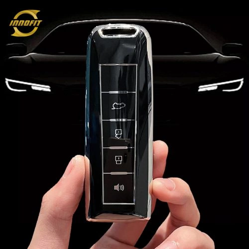 WYA1T1-블랙-실버 도금-WEY용 자동차 키 커버