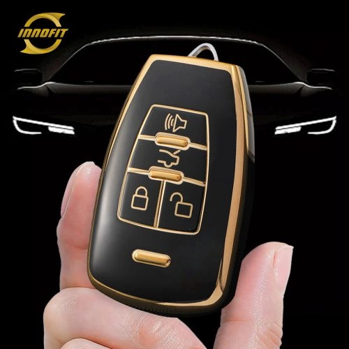 BIA1T1-Black-Gold Plating- Car Key Cover For BAIC
