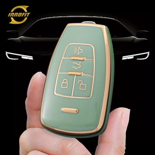 BIA1T1-Green-Gold Plating- Car Key Cover For BAIC