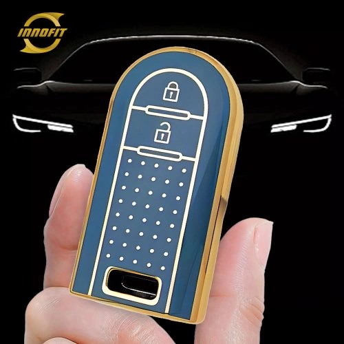 PEA1T1-Granny Grey-Gold Plating- Car Key Cover For Toyota Perodua