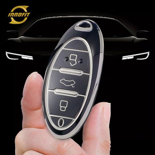 BEA1T1-Black-Silver Plating- Car Key Cover For Bestune