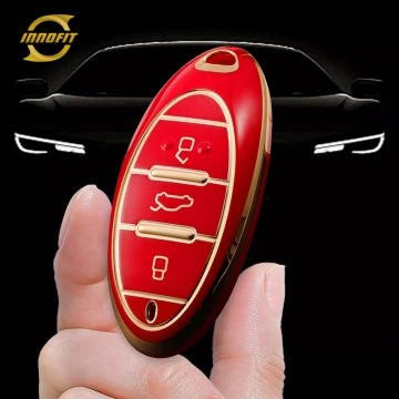 BEA1T1-Red-Gold Plating- Car Key Cover For Bestune