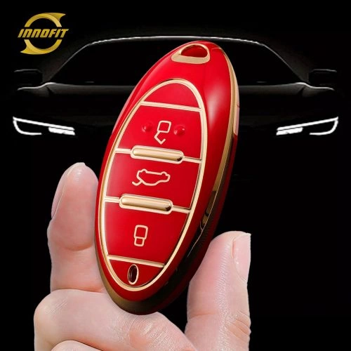 BEA1T1-Red-Gold Plating- Car Key Cover For Bestune