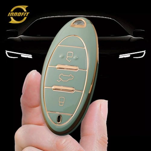 BEA1T1-Зеленый-Золотое напыление-Чехол для автомобильного ключа для Bestune