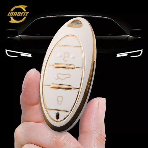 BEA1T1-White-Gold Plating- Car Key Cover For Bestune