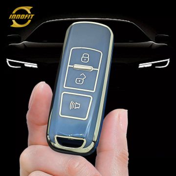 PRA1T1-Granny Grey-Silver Plating- Car Key Cover For Proton