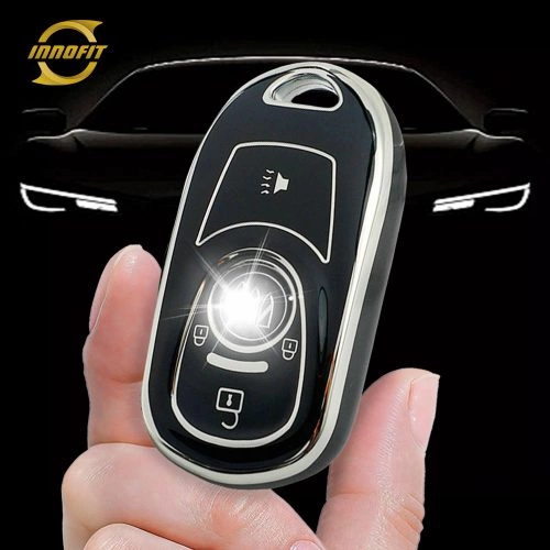 BUA1T1-Black-Silver Plating- Car Key Cover For Buick