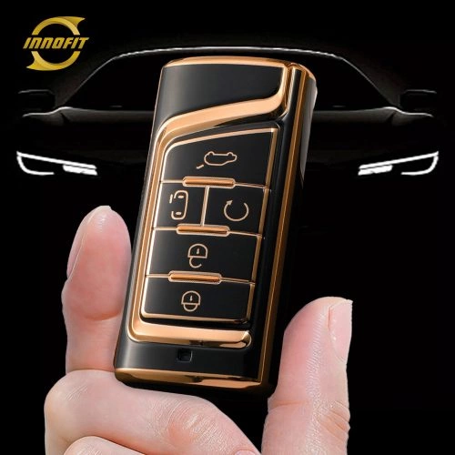 TRA1T1-Black-Gold Plating- Car Key Cover For Trumpchi