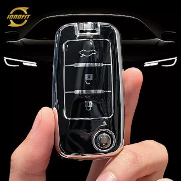 VEA1T1-Black-Silver Plating- Car Key Cover For Venucia