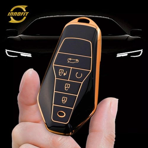 HEA1T1-Black-Gold Plating- Car Key Cover For HereyouCAN