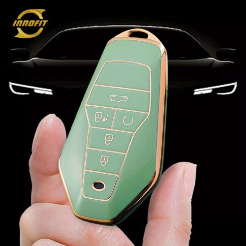 HEA1T1-Green-Gold Plating- Car Key Cover For HereyouCAN