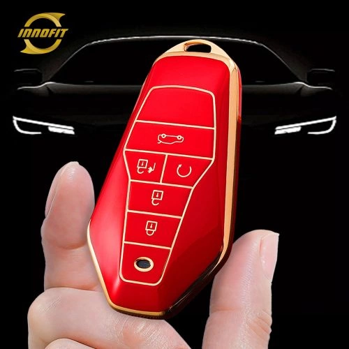 HEA1T1-Red-Gold Plating- Car Key Cover For HereyouCAN