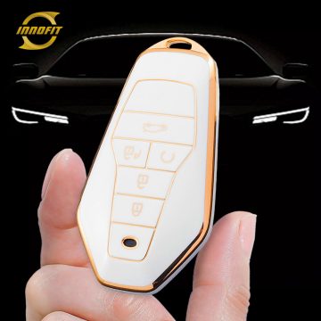 HEA1T1-White-Gold Plating- Car Key Cover For HereyouCAN