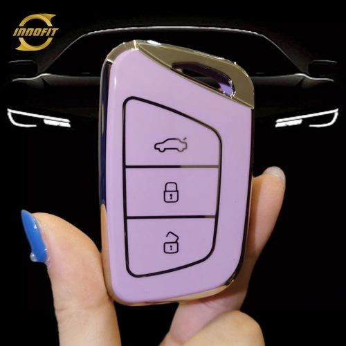 JAA1T1-Purple-Silver Plating- Car Key Cover For JAC